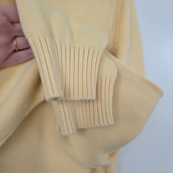 J. Crew Heritage Cotton Crewneck Sweater Pale Yellow Size Large - Picture 4 of 6